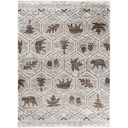 Sleep Ez 7 ft. 10 in. x 9 ft. 10 in. Tacoma Camp Creek Area Rug - Brown SL3636291
